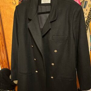 Vintage Dumas Cashmere-Blend Double Breasted Blazer – Made in USA